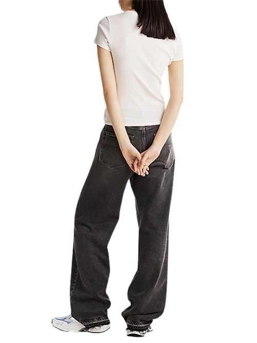 T-shirt bianco sporco in cotone Tommy Jeans | DW0DW19435YBH